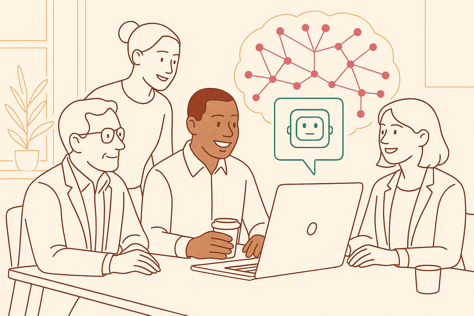 Neural network with memory nodes highlighted, representing how memory systems transform AI agents