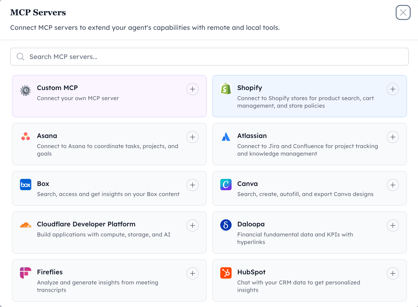 Integration dashboard showing API connections, MCP servers, and Zapier workflows