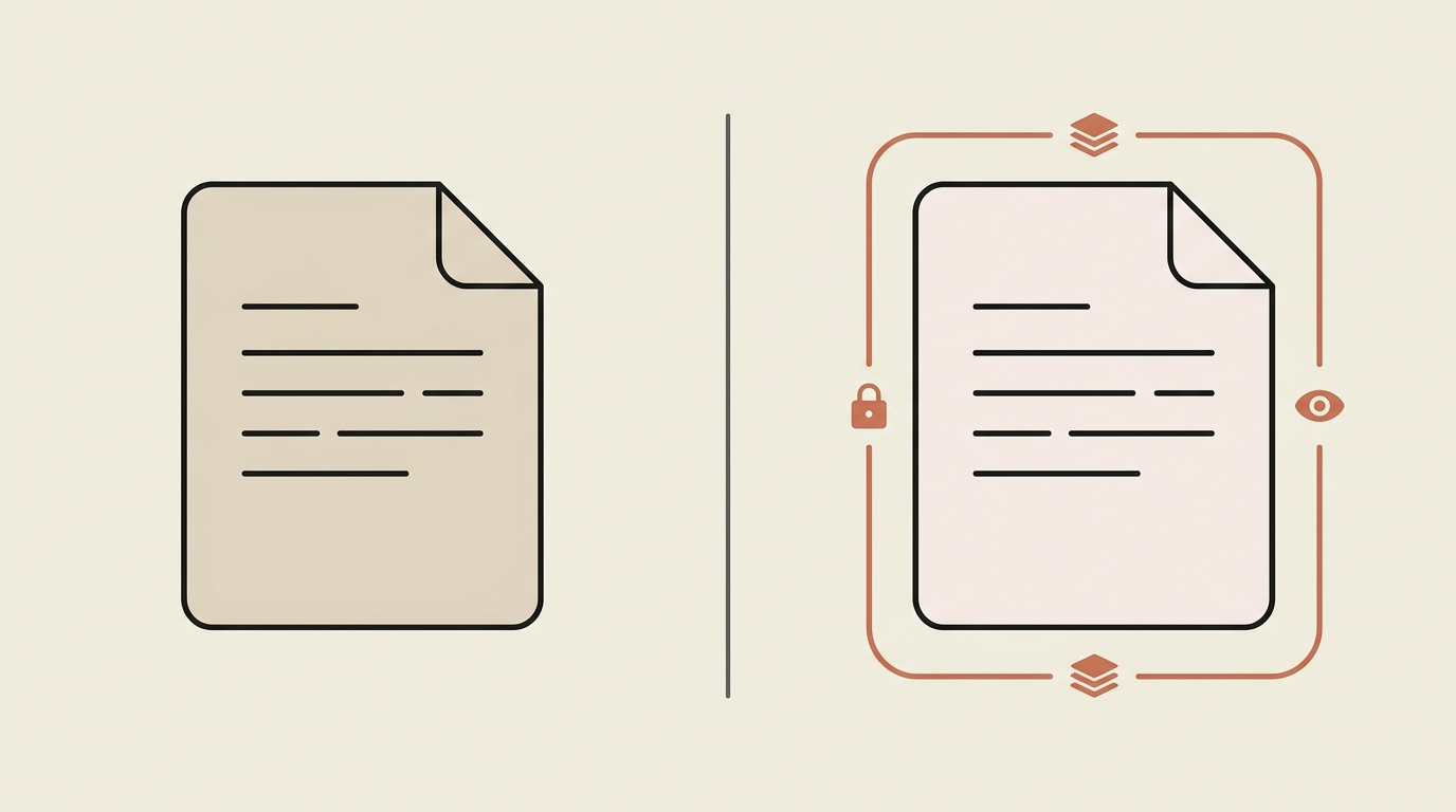 Claude Skills vs Agent Skills — the same SKILL.md document, one plain and one wrapped in a governance layer of use-only access, version history, and activity logging